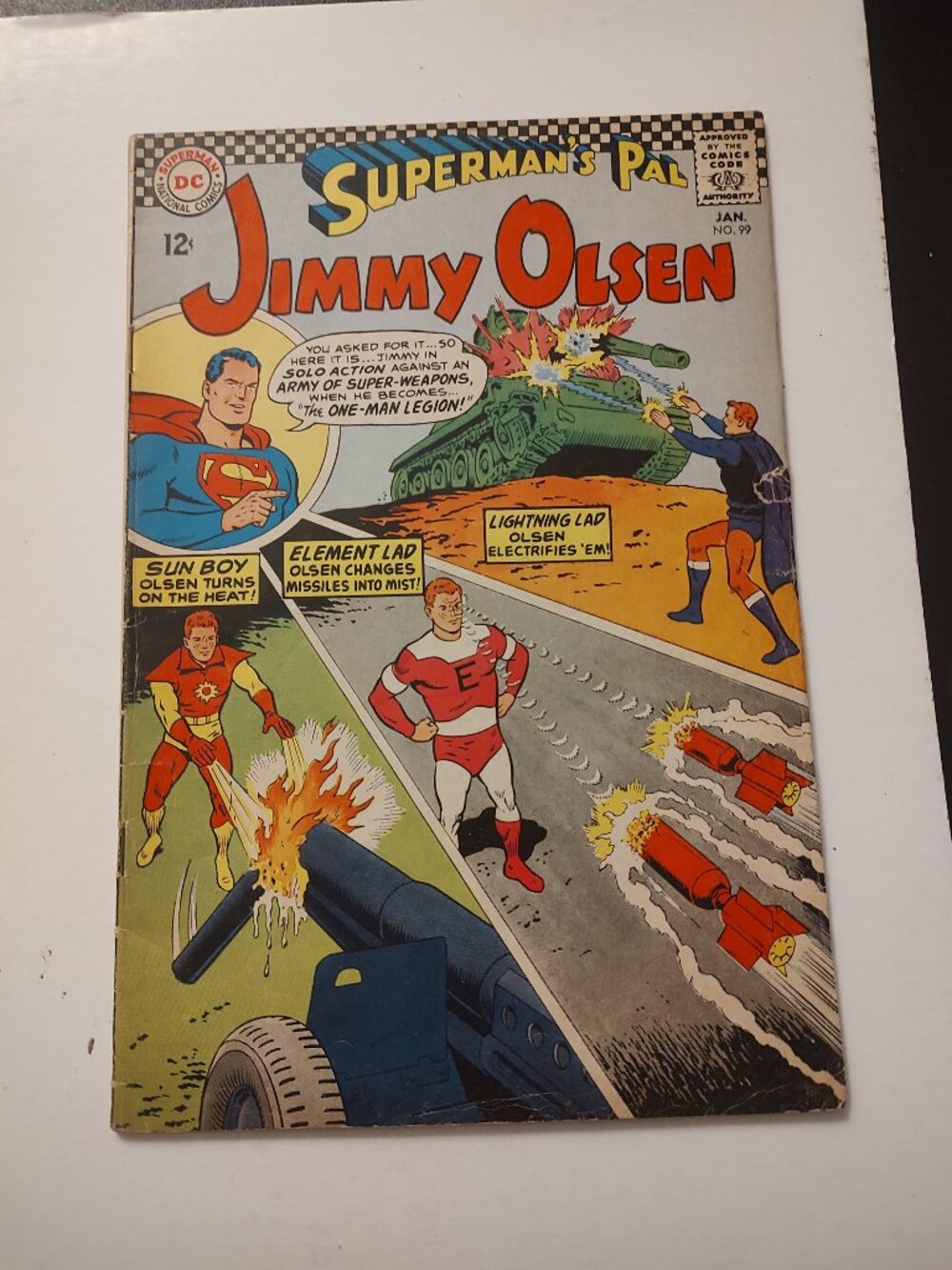 JIMMY OLSEN # 99 The One-Man Legion Cover by Curt Swan & by George Klein